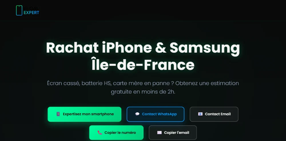 Phone Expert IDF website home page